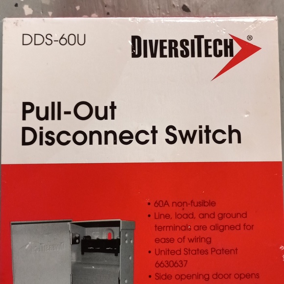 Diversitech DDS-60U Pull Out Disconnect Switch New - Picture 3 of 8